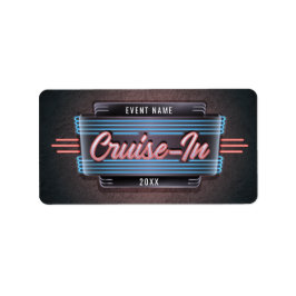 Neon Cruise-in-Sticker labels