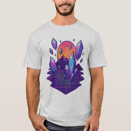 Neon Crystalscape – Vapor Gem Vibes uit de jaren 8 T-shirt