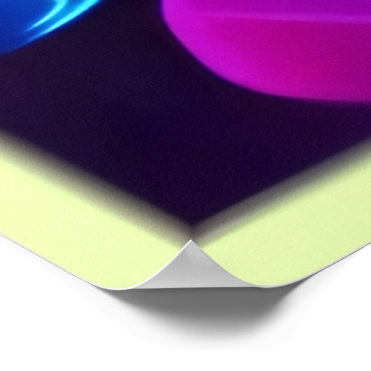 Neon Cube Vortex Art Poster (Hoek)