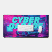 Neon Cyan Magenta Cyberpunk Garage Retro Car (Clavier et souris)