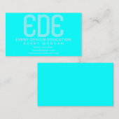 Neon Cyan Minimal Visitekaartje (Voorkant / Achterkant)