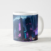 Neon Cyber City Mug - Plongez dans l'avenir! (Devant droit)
