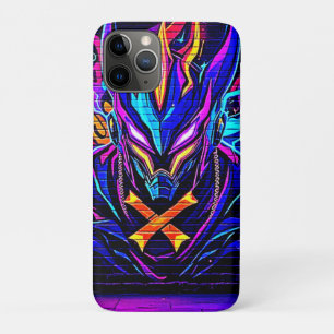 Neon Cyber Guardian Art iPhone 11 Pro Hoesje