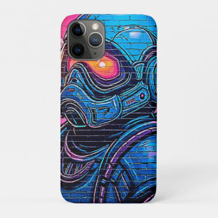 Neon Cyberpunk Astronaut iPhone 11 Pro Hoesje