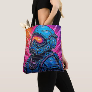 Neon Cyberpunk Astronaut Draagtas