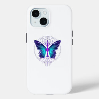 Neon Cyberpunk Butterfly Sticker – Aesthetic Futur