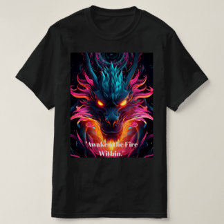 Neon Cyberpunk Draak Grafische T-Shirt - Schoon Mi