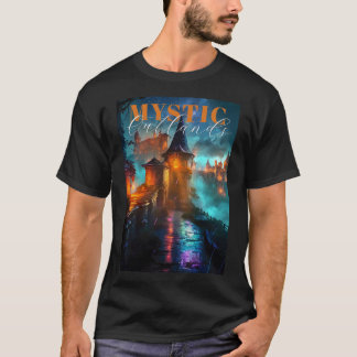Neon Cyberpunk Fort Neon Nachtelijke Hemel T-shirt