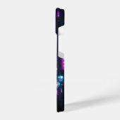 Neon Cyberpunk Glitch Anime iPhone Case Hoesje (Linkerkant)
