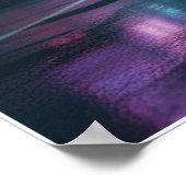 Neon Cyberpunk Operative – Futuristic City Poster  (Hoek)