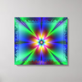 Neon Daisy Canvas Afdruk (Voorkant)