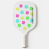 Neon Daisy Print Pickleball Paddle (Achterkant)
