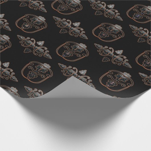 Neon Damask Pattern Cadeaupapier (Hoek)