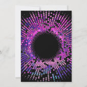 Neon Dance Birthday Party Kaart (Achterkant)