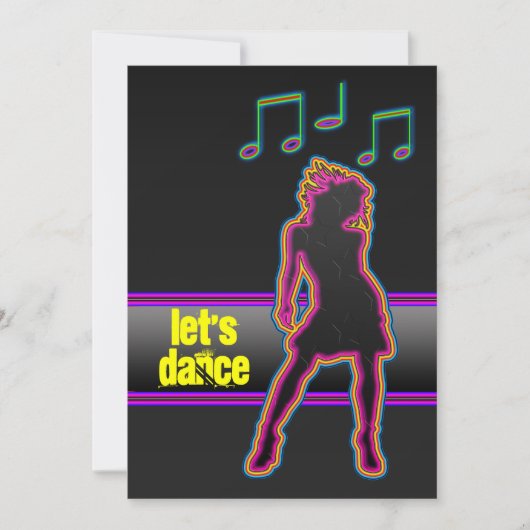 Neon Dance - Invitations dansantes (Devant)