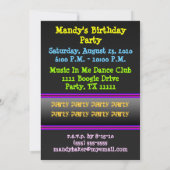 Neon Dance - Invitations dansantes (Dos)