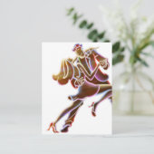 Neon Dancers Briefkaart (Staand voorkant)