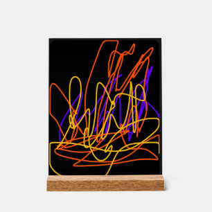 néon de peinture Abstrait sur l'art acrylique orig