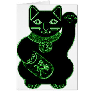néon de vert de neko de maneki