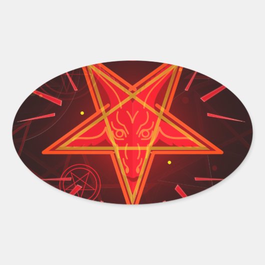 neon demon ovale sticker (Voorkant)