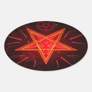 neon demon ovale sticker