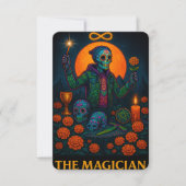 Neon Dia de los Muertos De tovenaar Tarot Kaart (Voorkant)