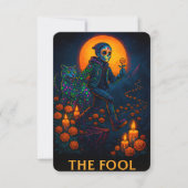Neon Dia de los Muertos La carte Fool Tarot (Devant)