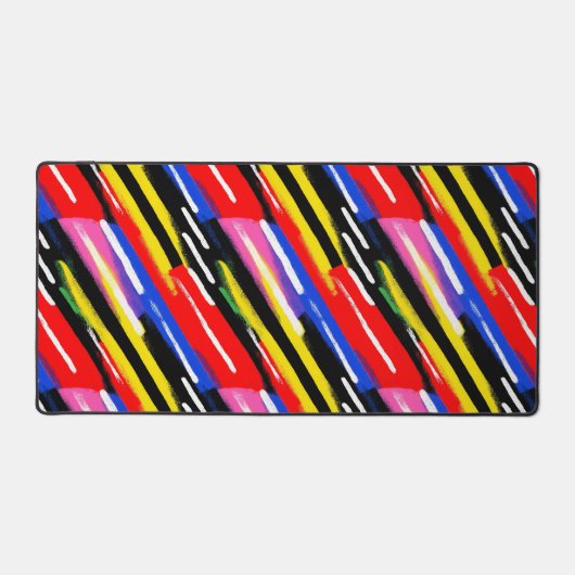 Neon Diagonal Stripe Speed Burst Bureaumat (Voorkant)