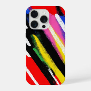 Neon Diagonale Streep Kleurconflict iPhone 15 Pro Hoesje