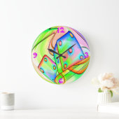 Neon Dice Black Light Rave Grote Klok (Huis)