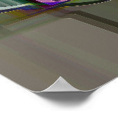 "Neon" digitale Abstracte kunst Poster (Hoek)