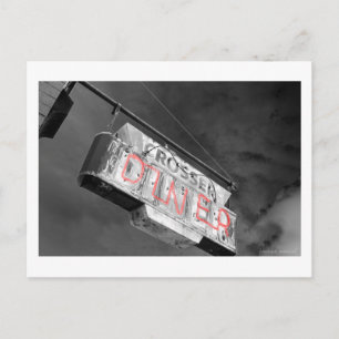 Neon  Diner Sign Briefkaart