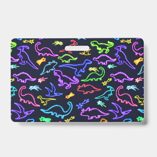 Neon Dinosaurs Badge