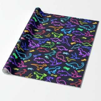 Neon Dinosaurs Cadeaupapier