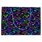 Neon Dinosaurs Groot Cadeauzakje (Achterkant)