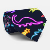 Neon Dinosaurs Stropdas (Opgerold)