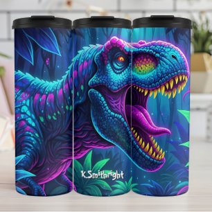 Neon Dinosaurus Jungle Bruisende Brul Thermosbeker