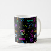 Neon Disco Coffee Mok (Voorkant rechts)