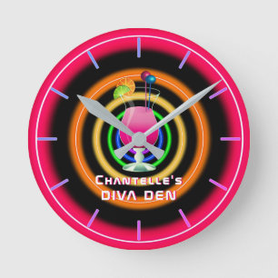 NEON DIVA DEN - Getropicaliseerde Cocktails Persoo Ronde Klok
