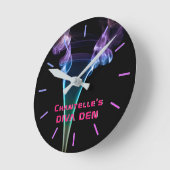 NEON DIVA DEN - Rookachtige lichten meisjesnaam en Ronde Klok (Hoek)