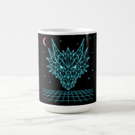 Neon Draak Synthwave – Retro Vuur Beest Koffiemok