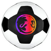 Neon Dragon balle de football noir (Tourné)
