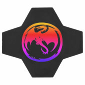Neon Dragon balle de football noir (Plat)