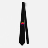 Neon Dragon Black necktie Stropdas (Voorkant)