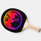 Neon Dragon black ping pong paddle Tafeltennisbatje (Zijkant)