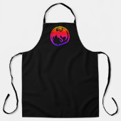 Neon Dragon femme noire chef tablier (Recto)
