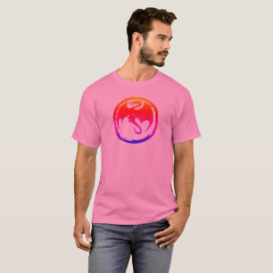 Neon Dragon heren roze T-shirt