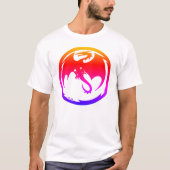 Neon Dragon mannen wit T-shirt (Voorkant)