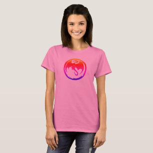 Neon Dragon vrouwen roze T-shirt