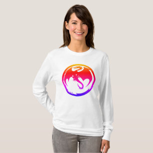 Neon Dragon vrouwen wit shirt met lange mouwen